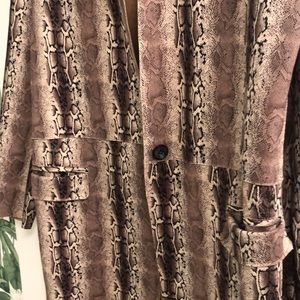 Faux animal print coat